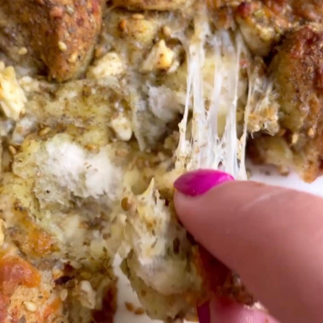 Zaatar & cheese pull apart bread