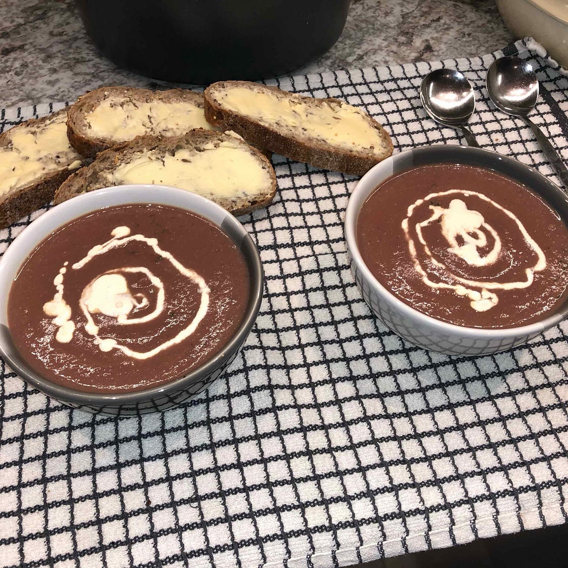 Beetroot and red cabbage soup