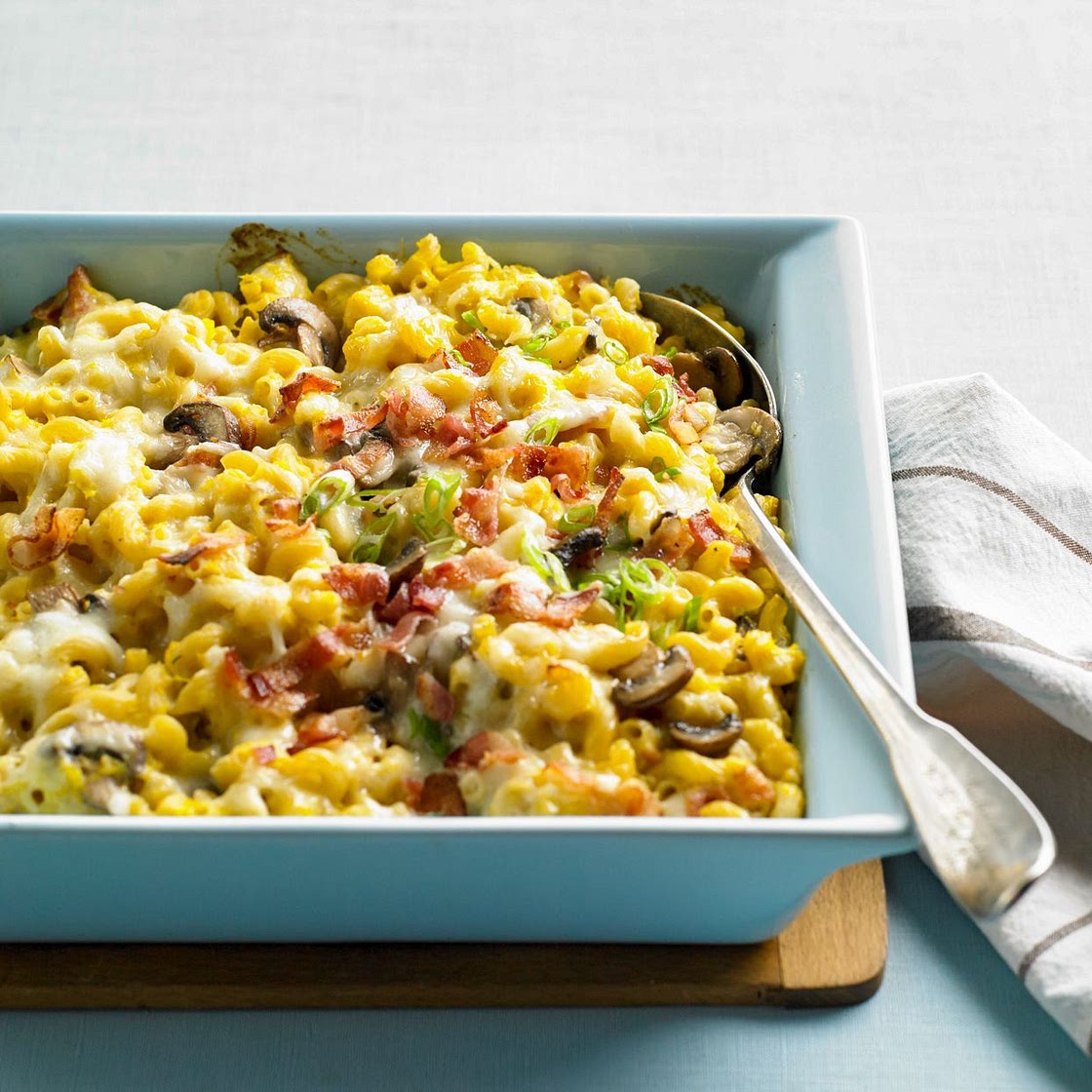 Cheesy Butternut Squash Cavatappi Bake