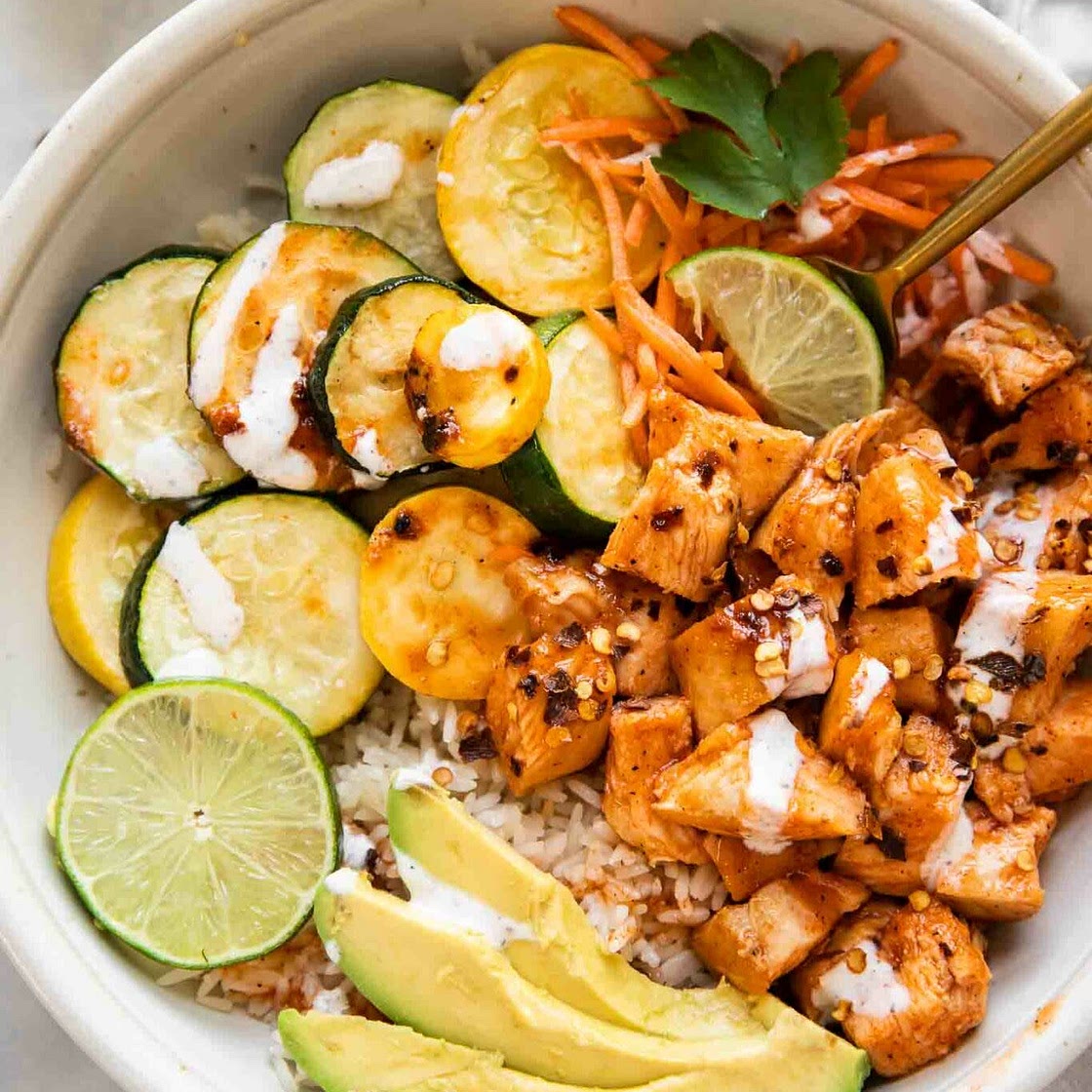 Hot Honey Chicken Bowls