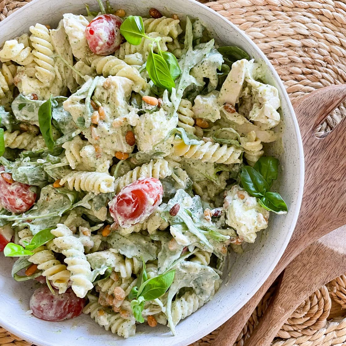 Creamy Pesto Pasta Salad