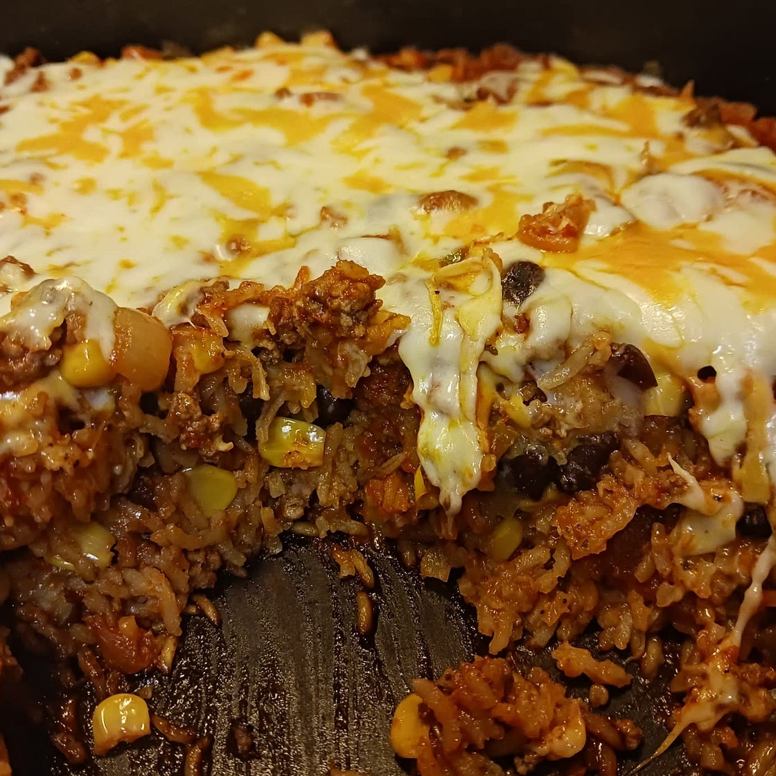 Mexican Beef And Rice Casserole