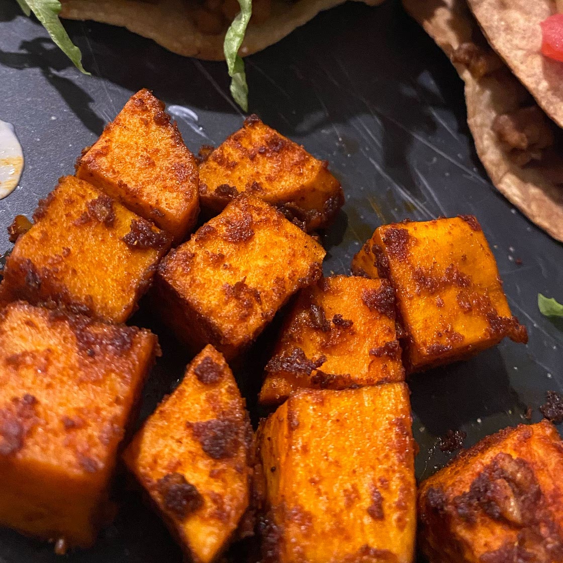 Mexican Roasted Sweet Potato Cubes