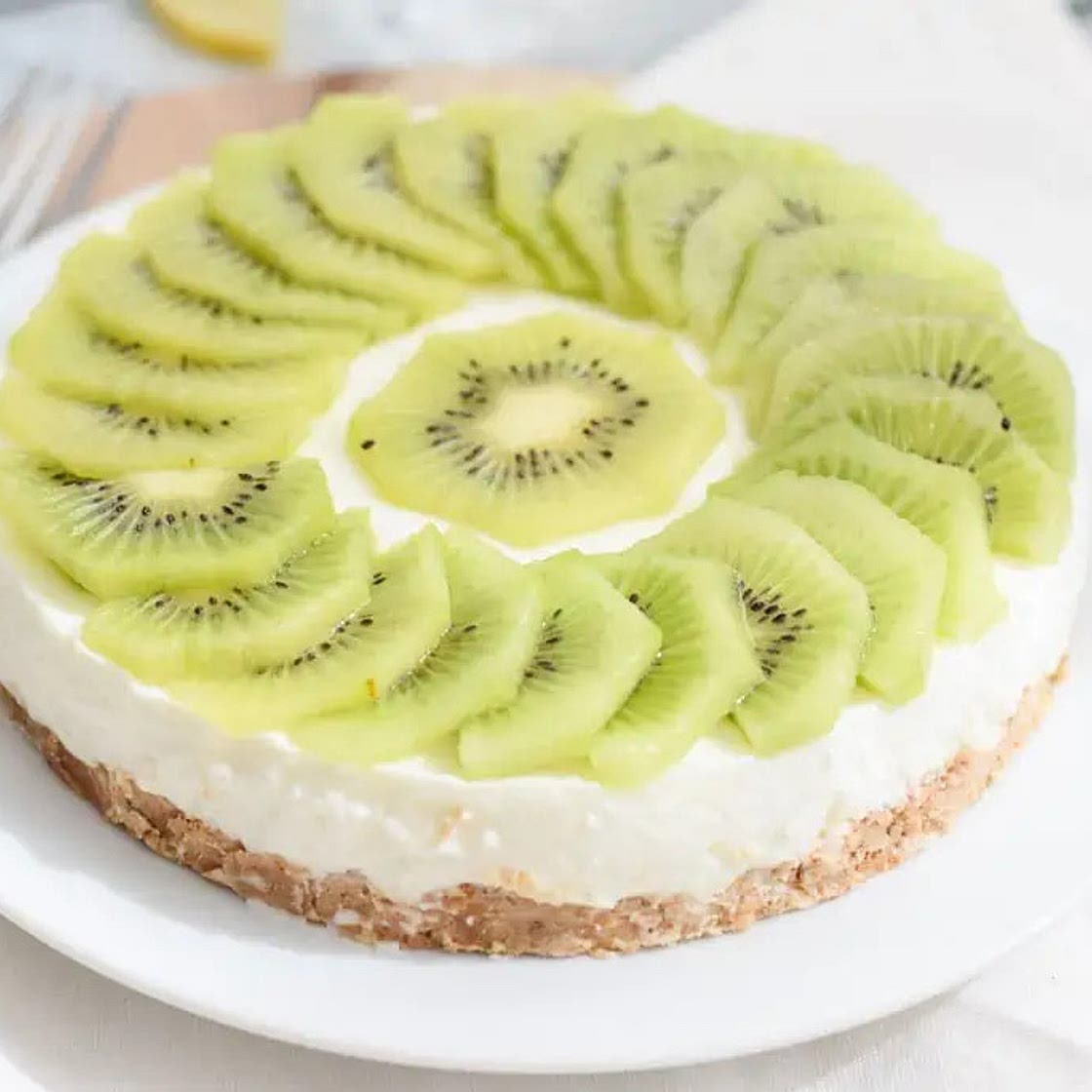 Gezonde citroen-kwarktaart