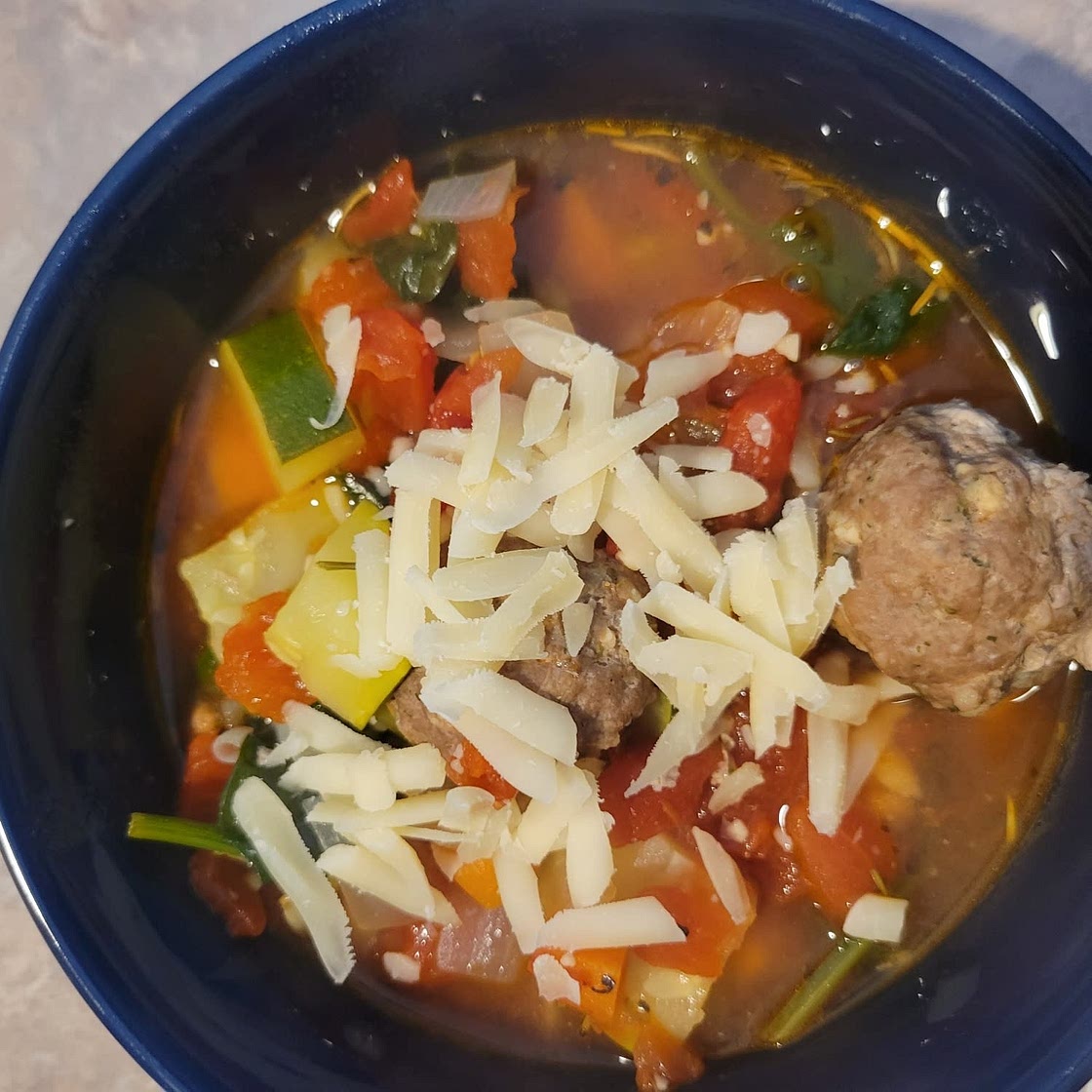 Mini Turkey Meatball Vegetable Soup