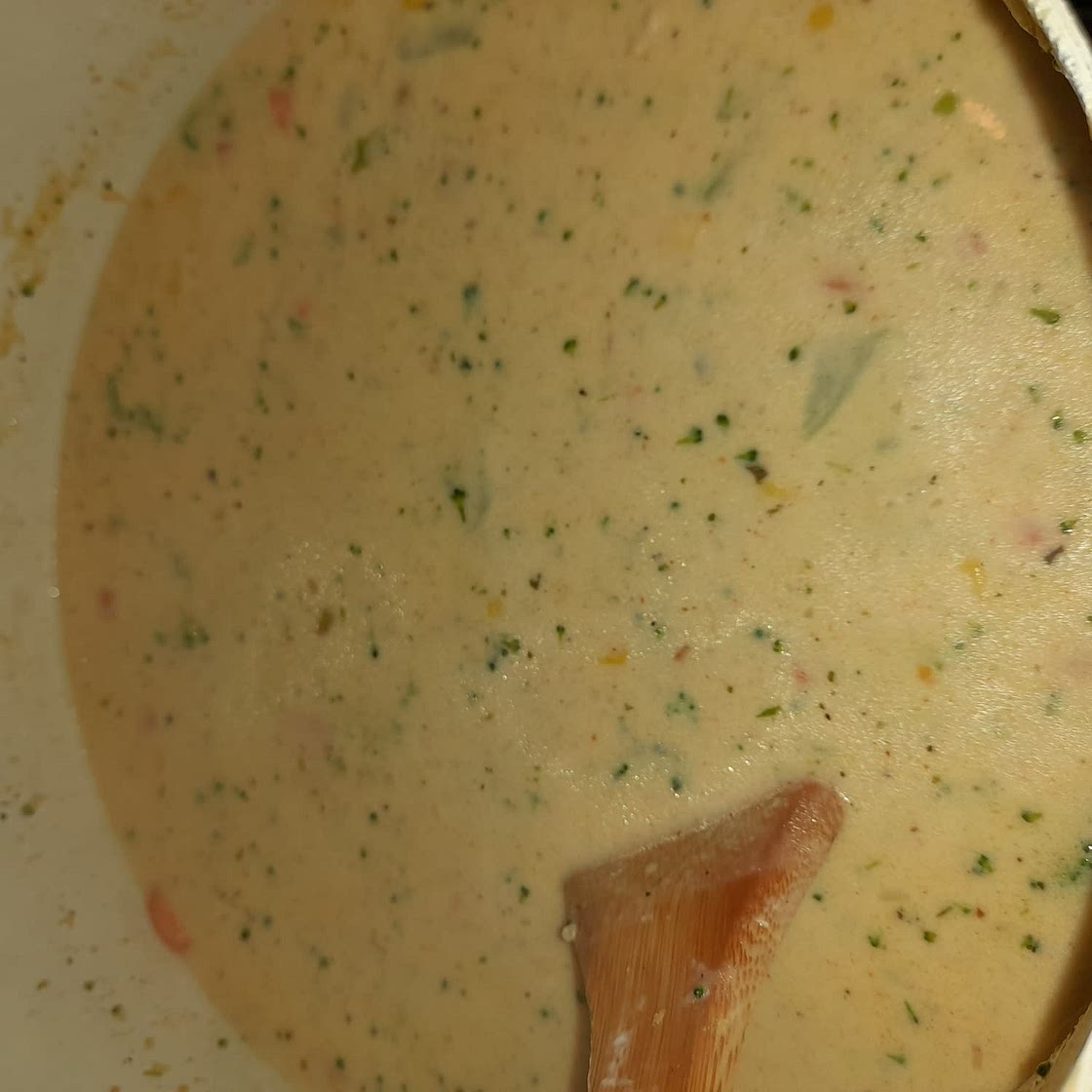 Hearty creamy chicken soup