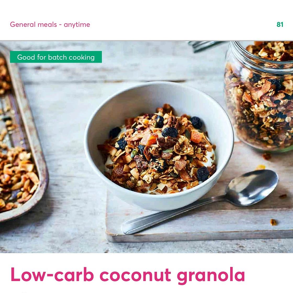 Low-carb coconut granola