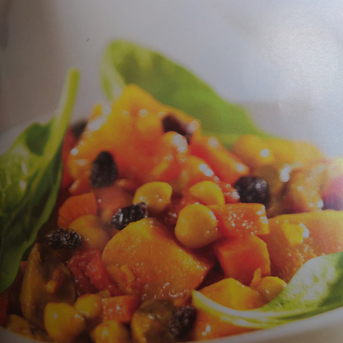 Tajine de courges et de pois chiches aux champignons