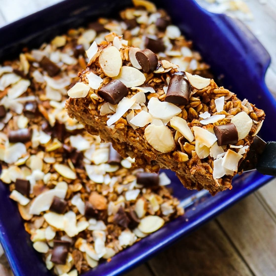 Almond Joy Oatmeal Breakfast Bars