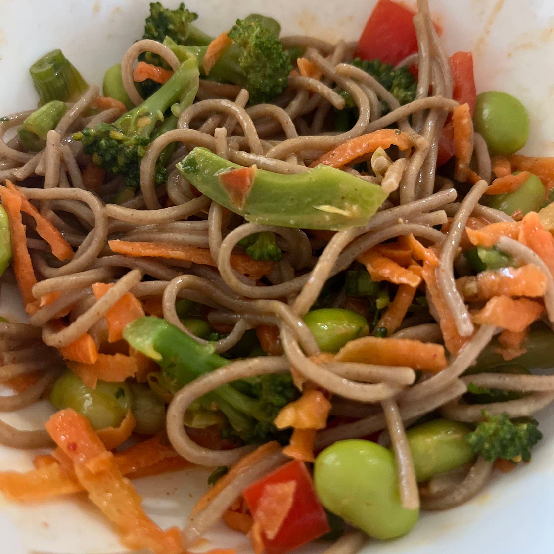Soba noodle bowl with Edamame 