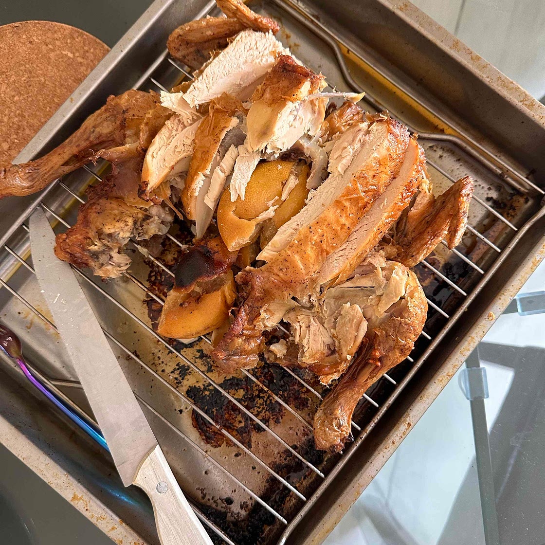 Roast chicken with lemons