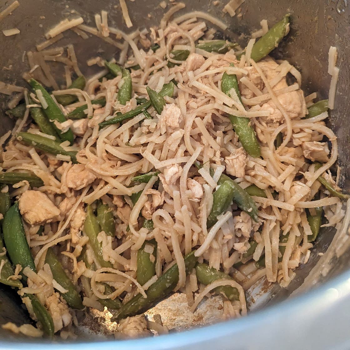 Pressure Cooker Thai Peanut Chicken & Noodles
