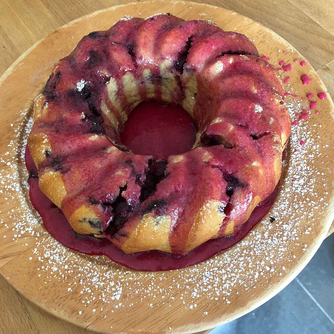 Blueberry Bundt Cake (Vegan Lemon Cake)