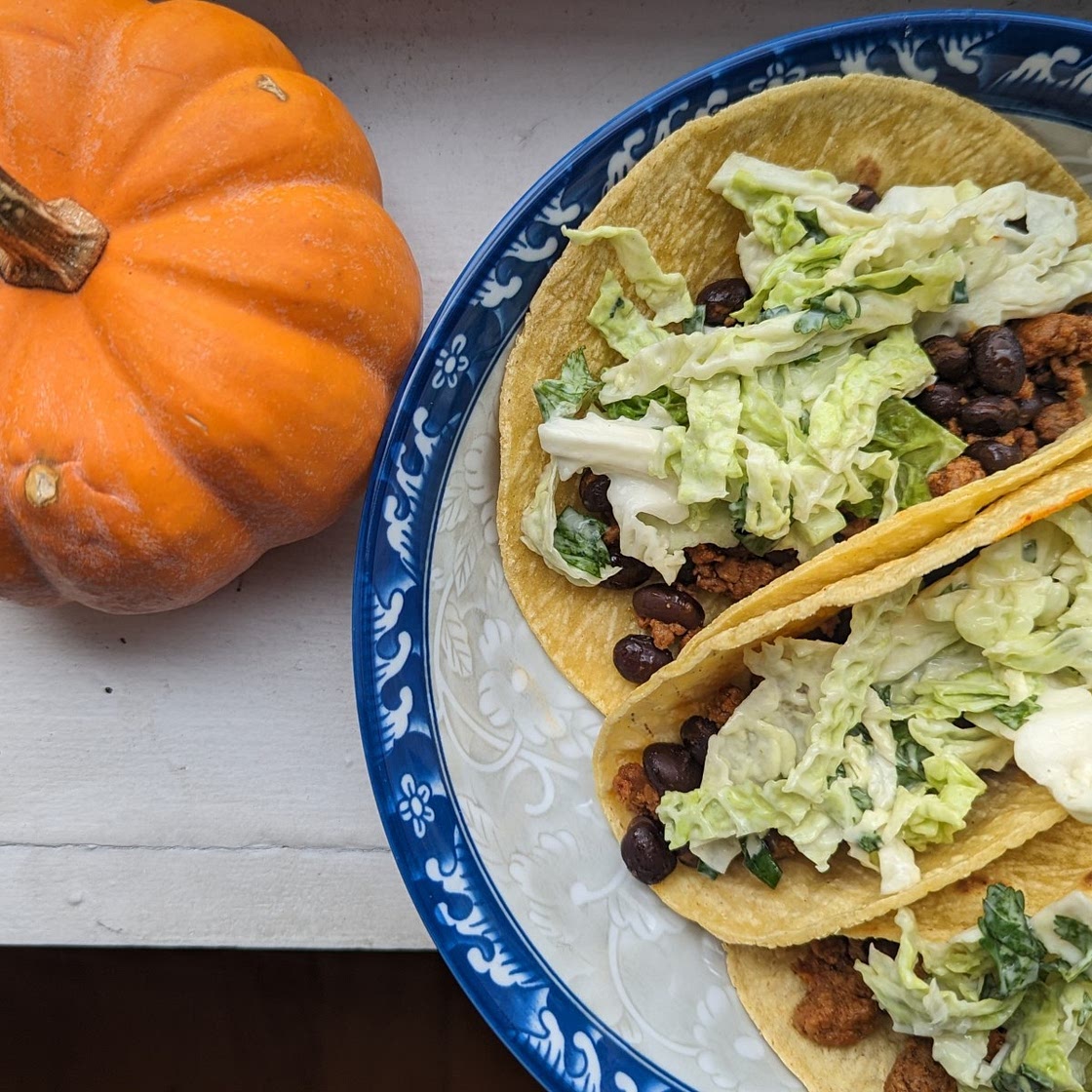 Chorizo Tacos with Cilantro Lime Slaw