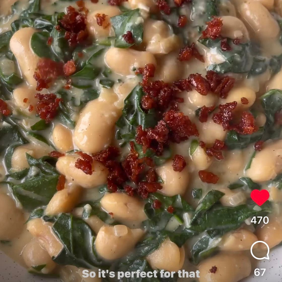 Creamy Spinach & Butter Bean Stew