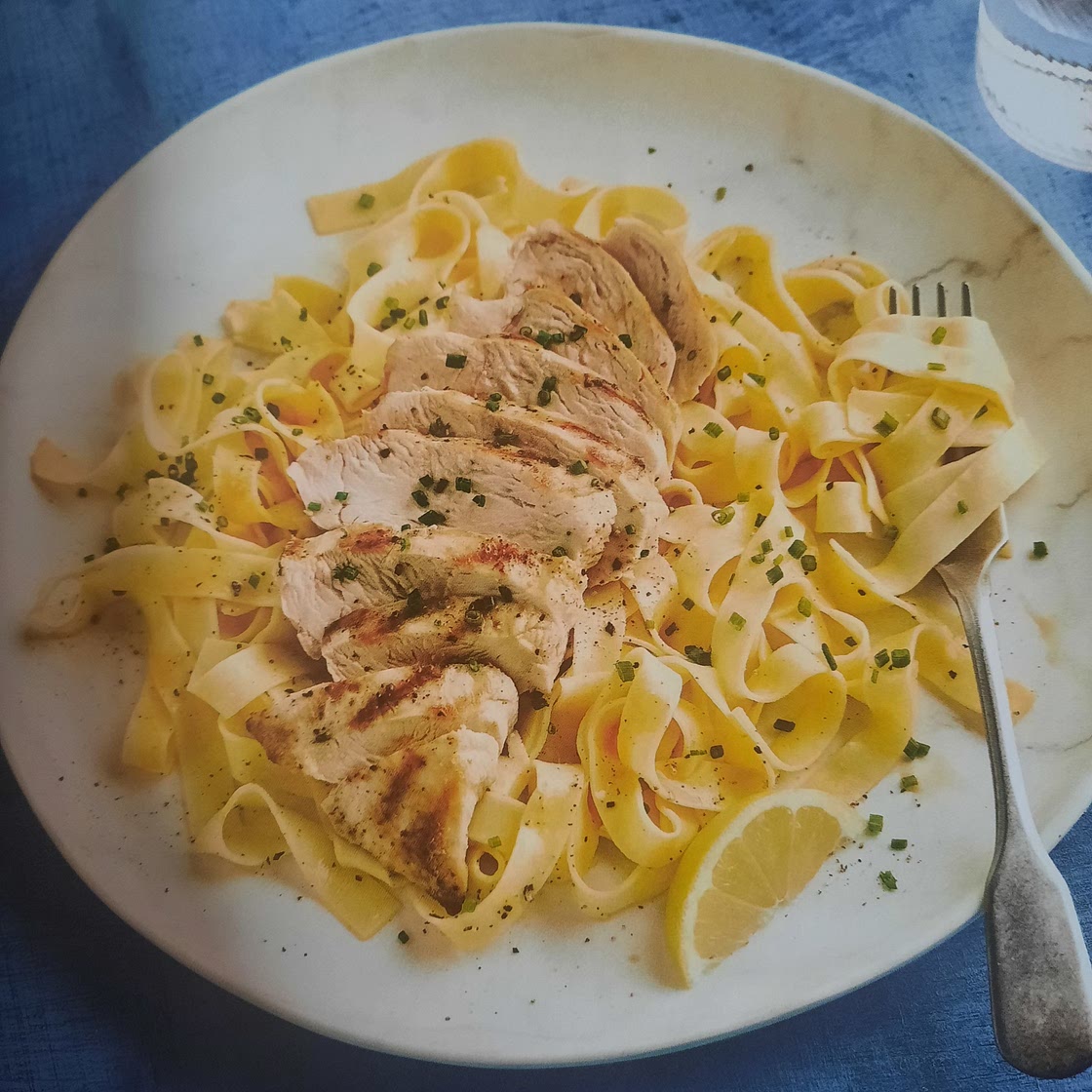Lemon and pepper chicken tagliatelle