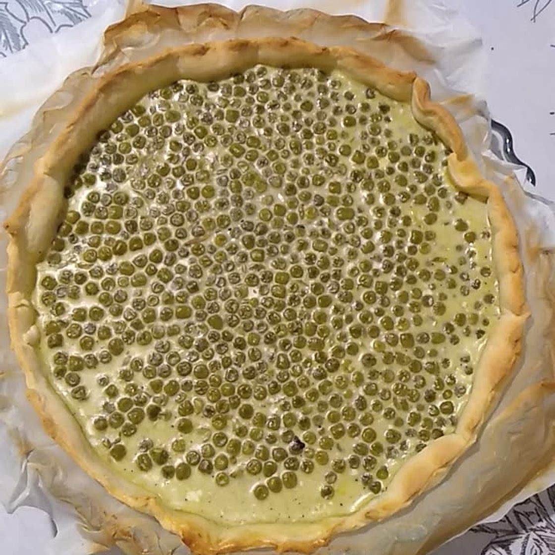 Tarte aux petits pois
