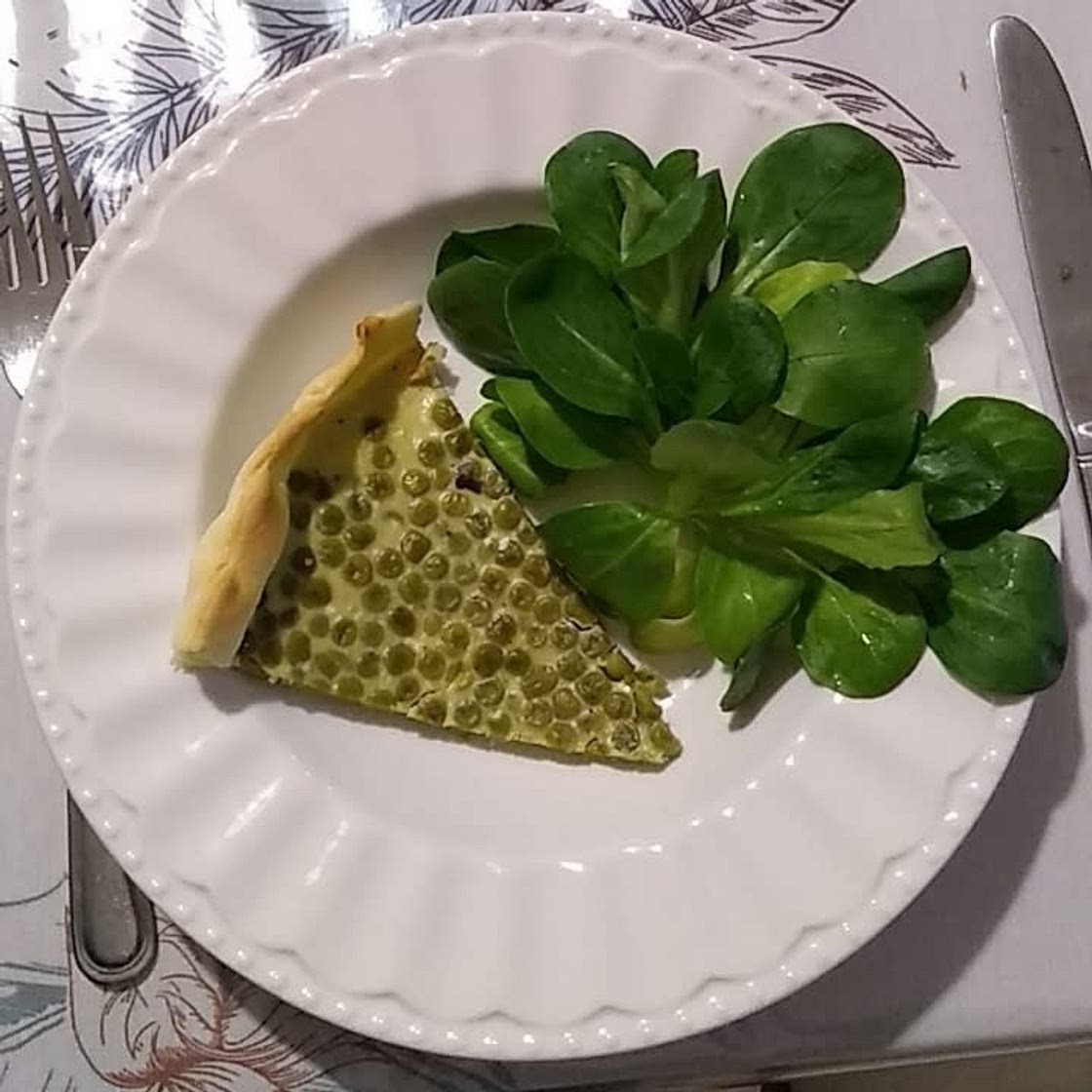 Tarte aux petits pois