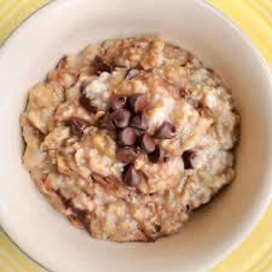 Oatmeal with banana and chocolate 