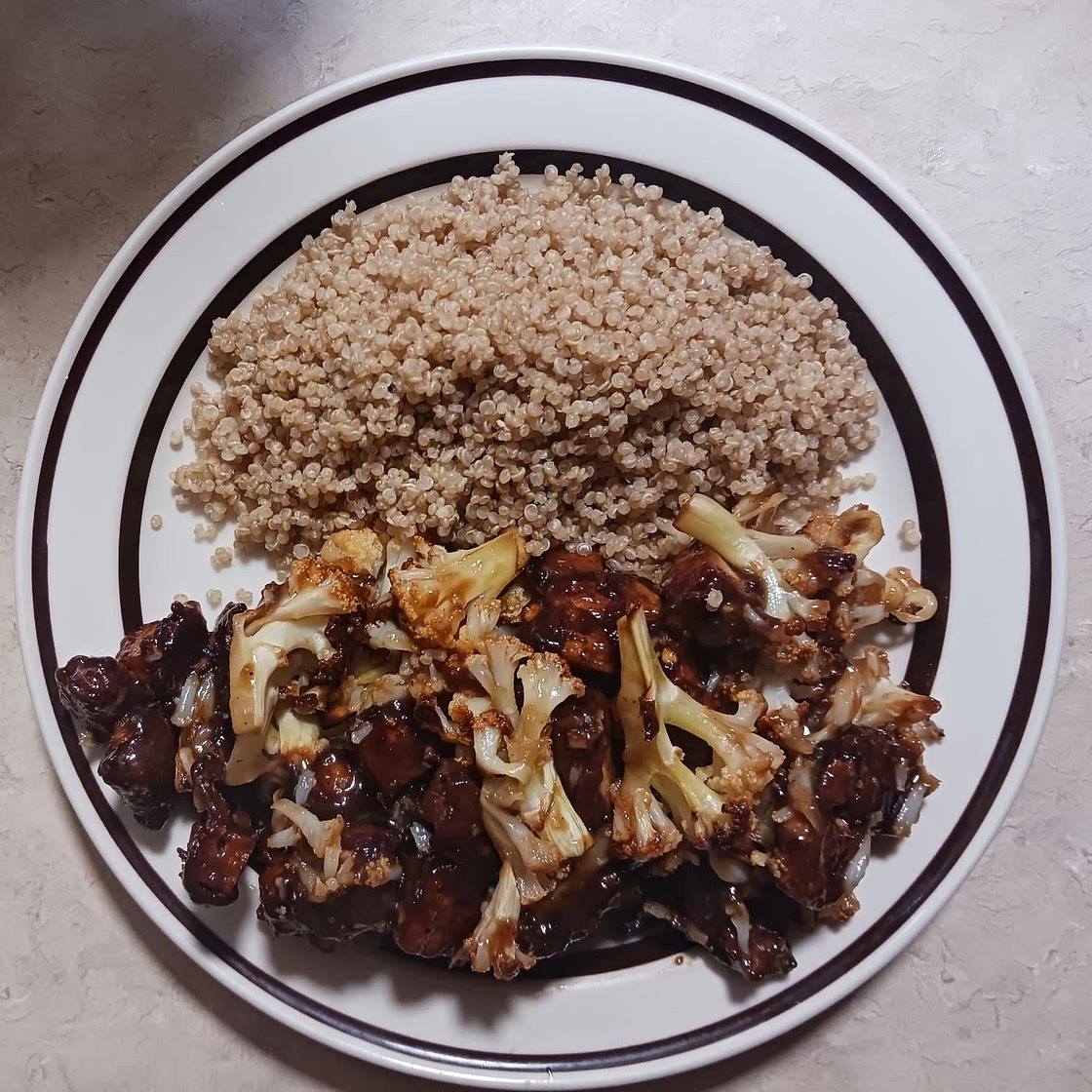 Hot Honey Sticky Cauliflower and Chickpeas