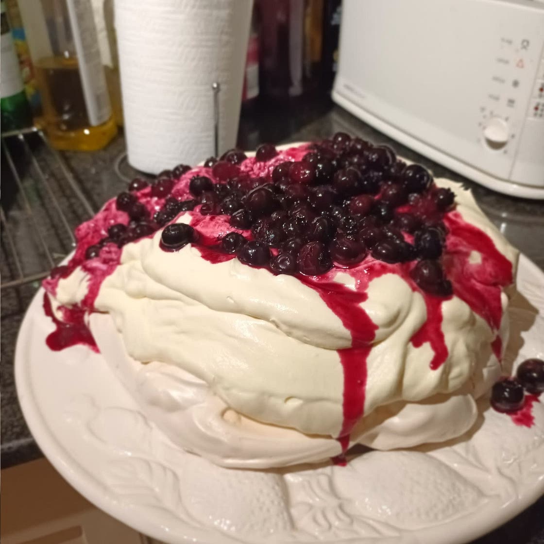 Blueberry & Basil Pavlova