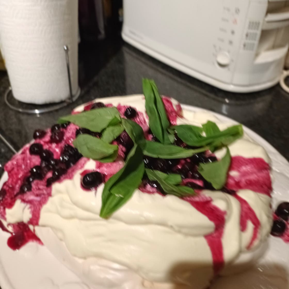 Blueberry & Basil Pavlova