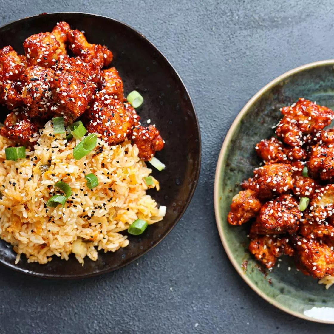Crispy Korean-Style Tofu with Kimchi Fried Rice | BOSH!