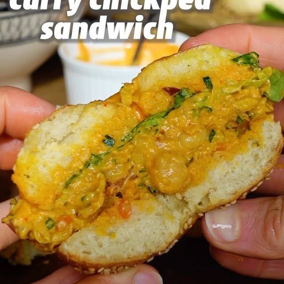CURRY CHICKPEA SANDWICH 🥪