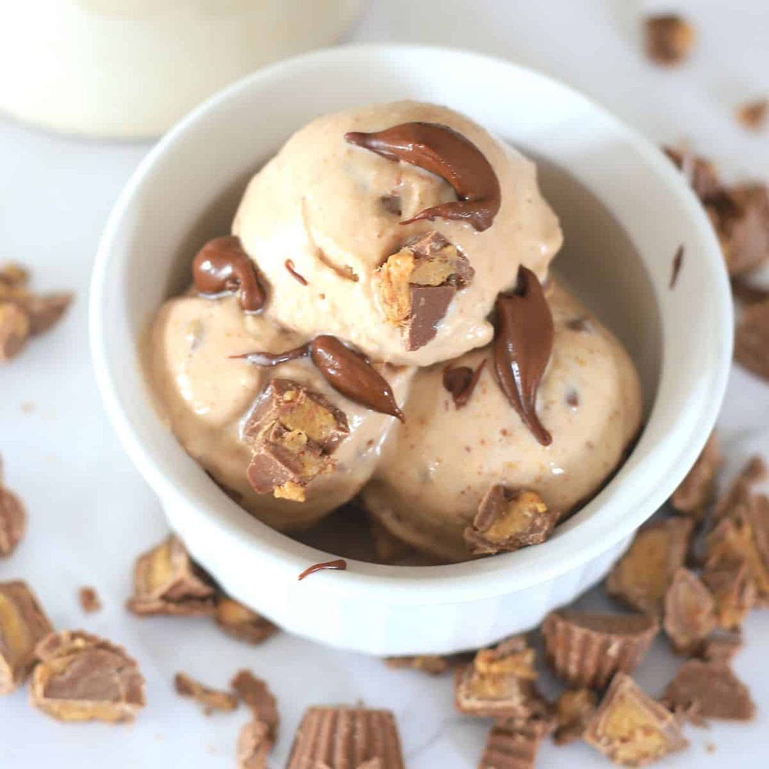Ninja Creami Moose Tracks Ice Cream (Sugar Free)