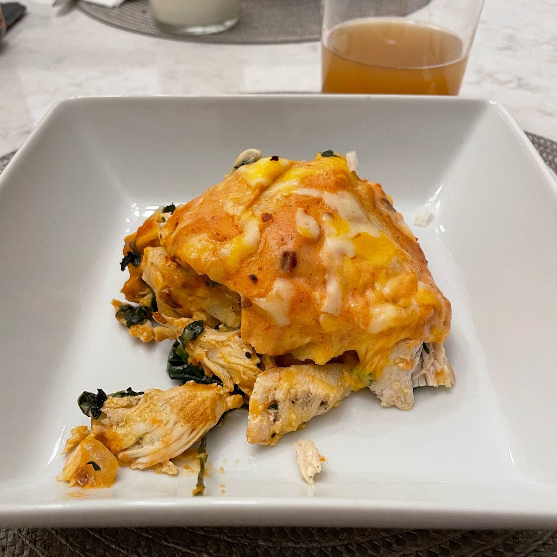 Adobo Chicken & Kale Enchiladas