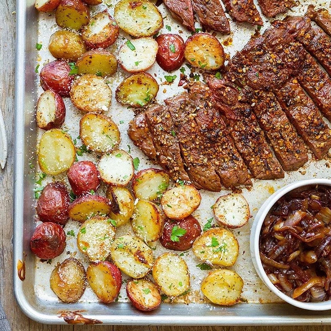Sheet Pan Steak and Potatoes