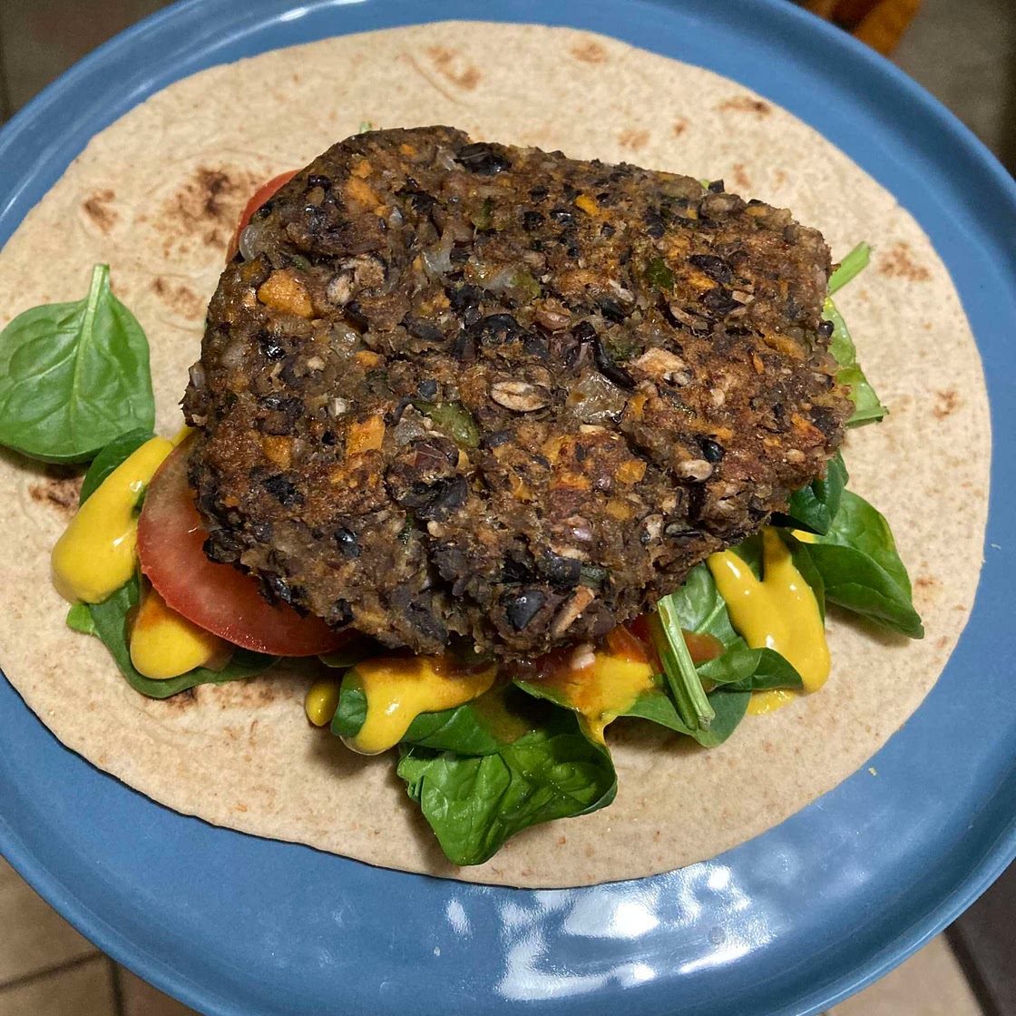 Backyard Black Bean Burger