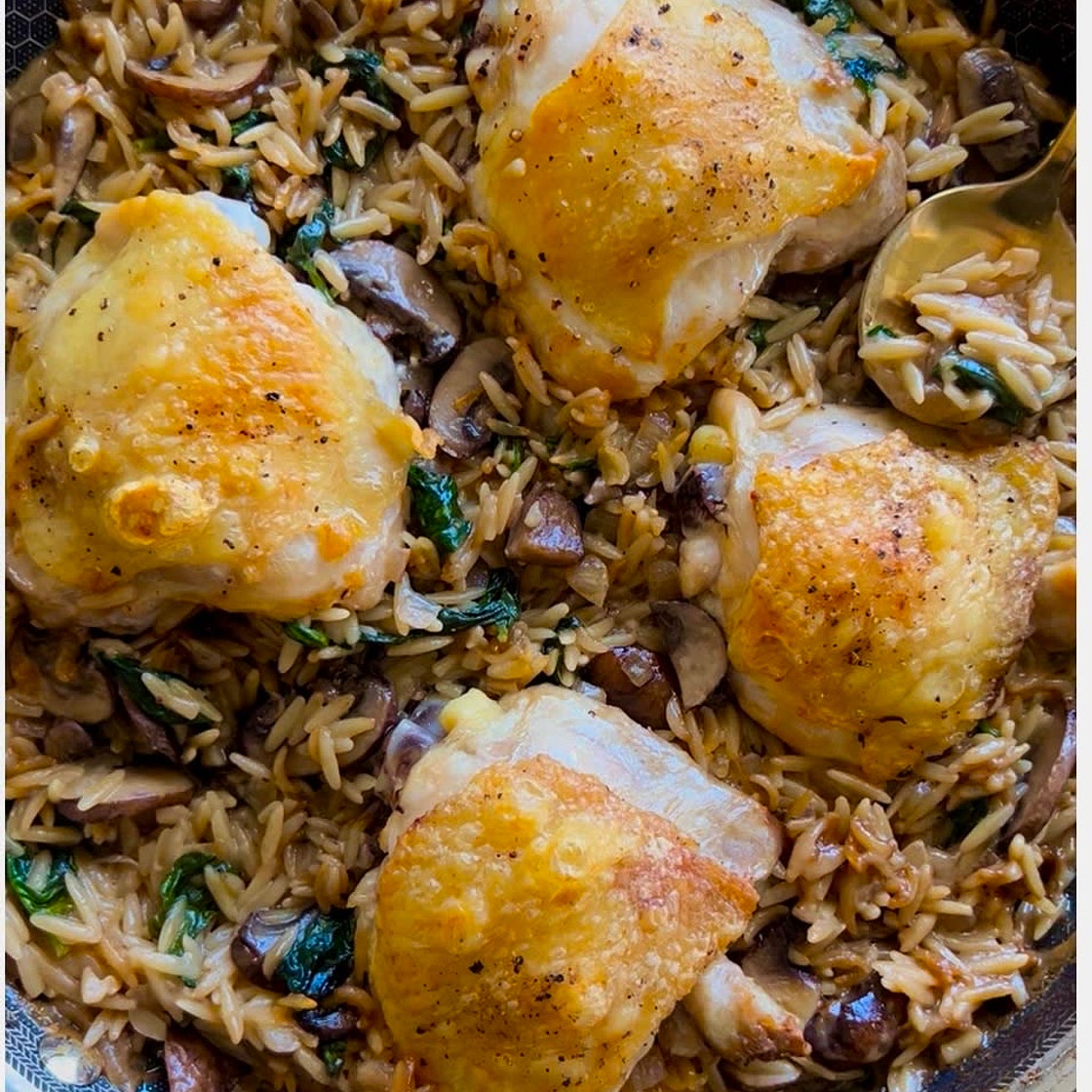 One pan chicken and orzo 