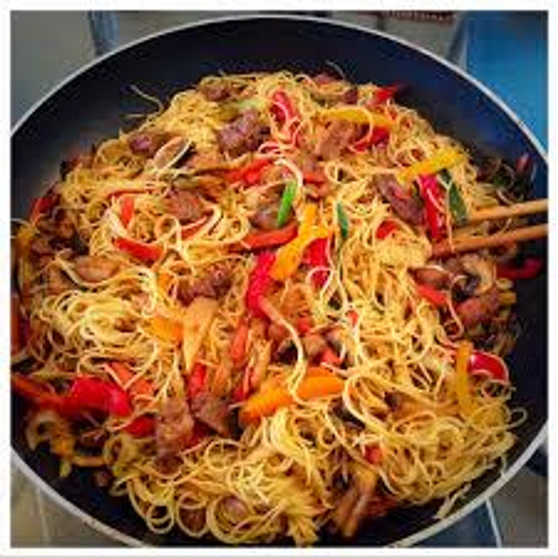 Spaghetti stir fry
