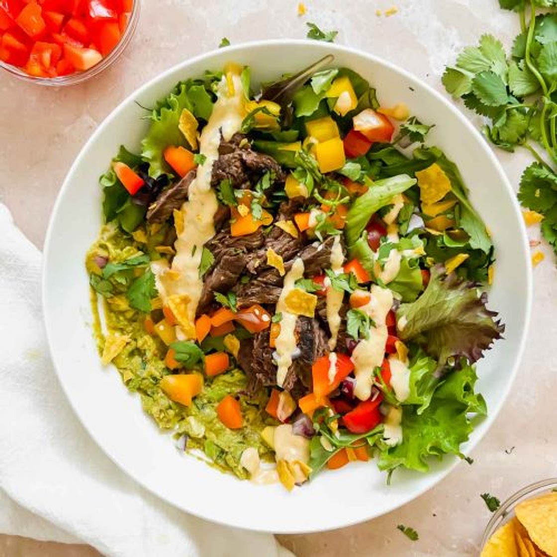 Guacamole Steak Salad