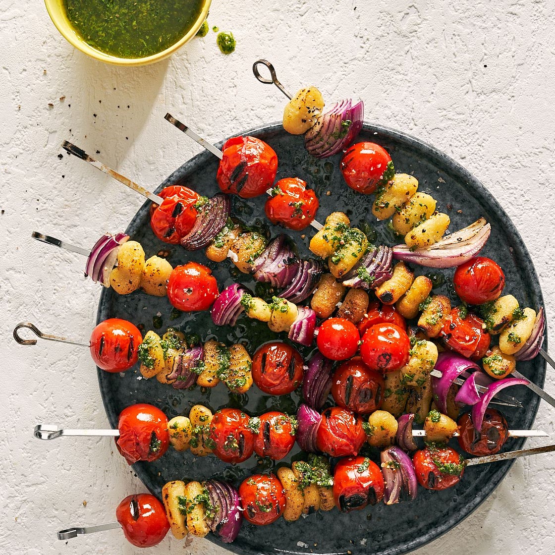Tomato Gnocchi Kebabs