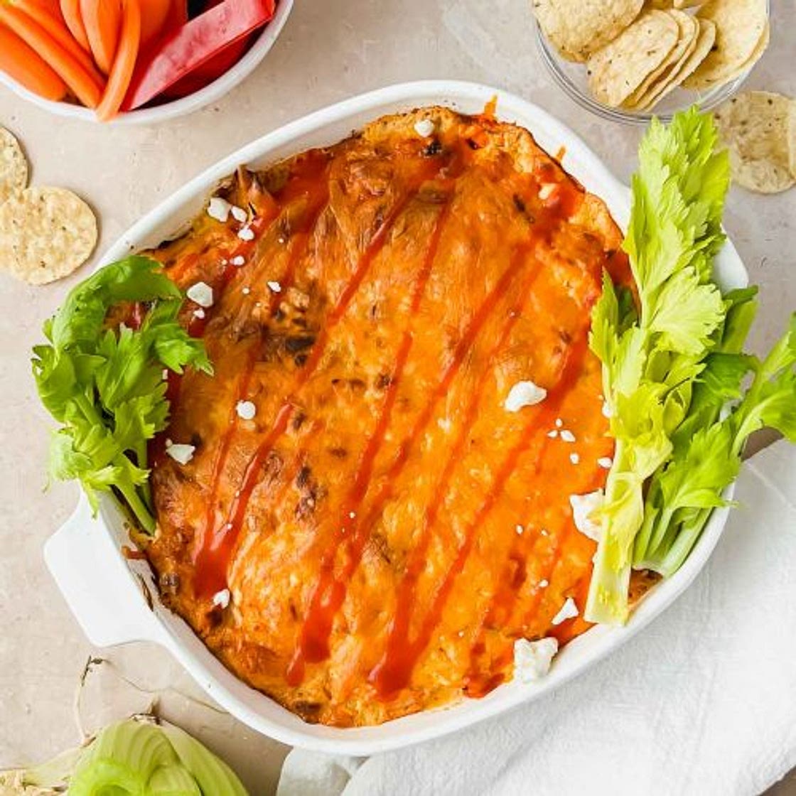 Healthy Buffalo Chicken Dip