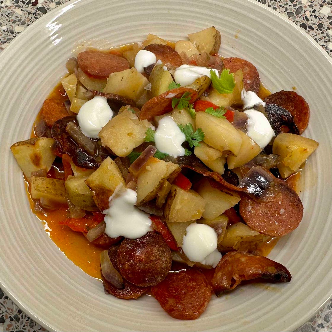 Potato & Chorizo Traybake