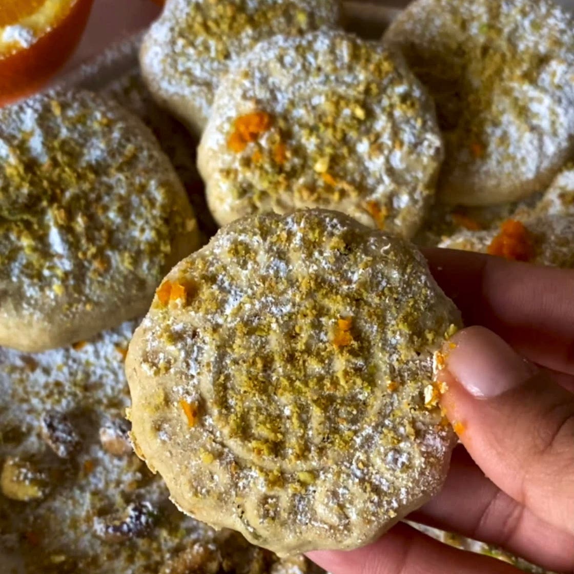Pistachio-Orange Butter Cookies