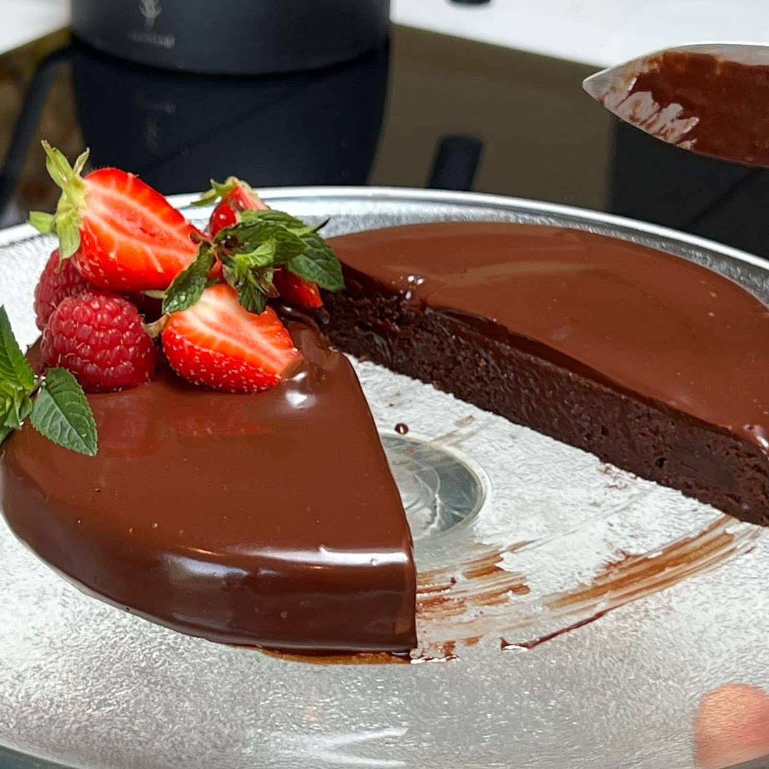 Chocolate Brownie made with stale bread!