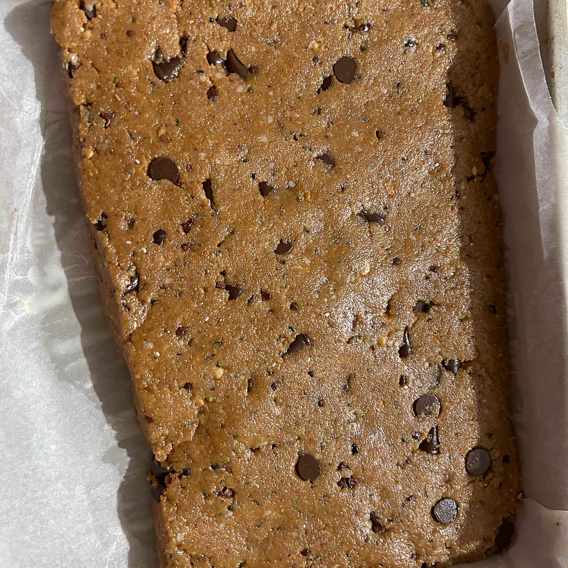 Healthy cookie dough bar. 