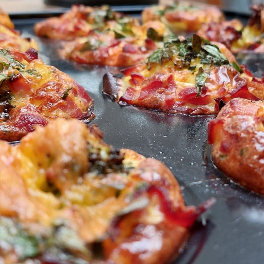 Crustless Mini Quiche (single serving breakfast muffins)