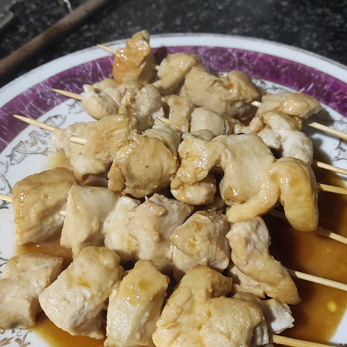 Spiedini di pollo in agrodolce