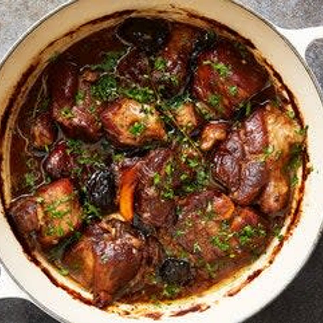 Braised Pork With Prunes and Orange