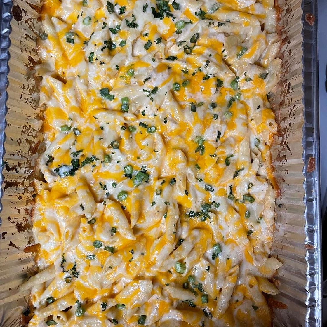 Buffalo Chicken Pasta Bake