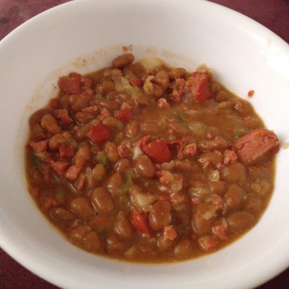 Hot Dogs With Baked Beans And Bacon