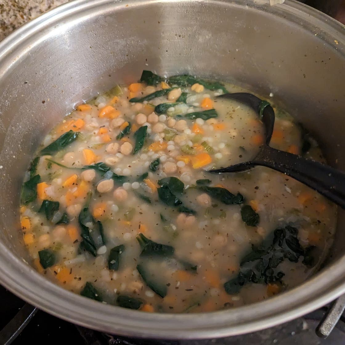 Lemon Chickpea Orzo Soup