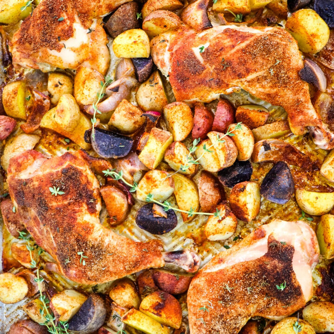 Baked Chicken Quarters