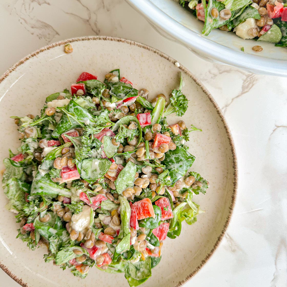 Lentil Salad with Tahini Dressing