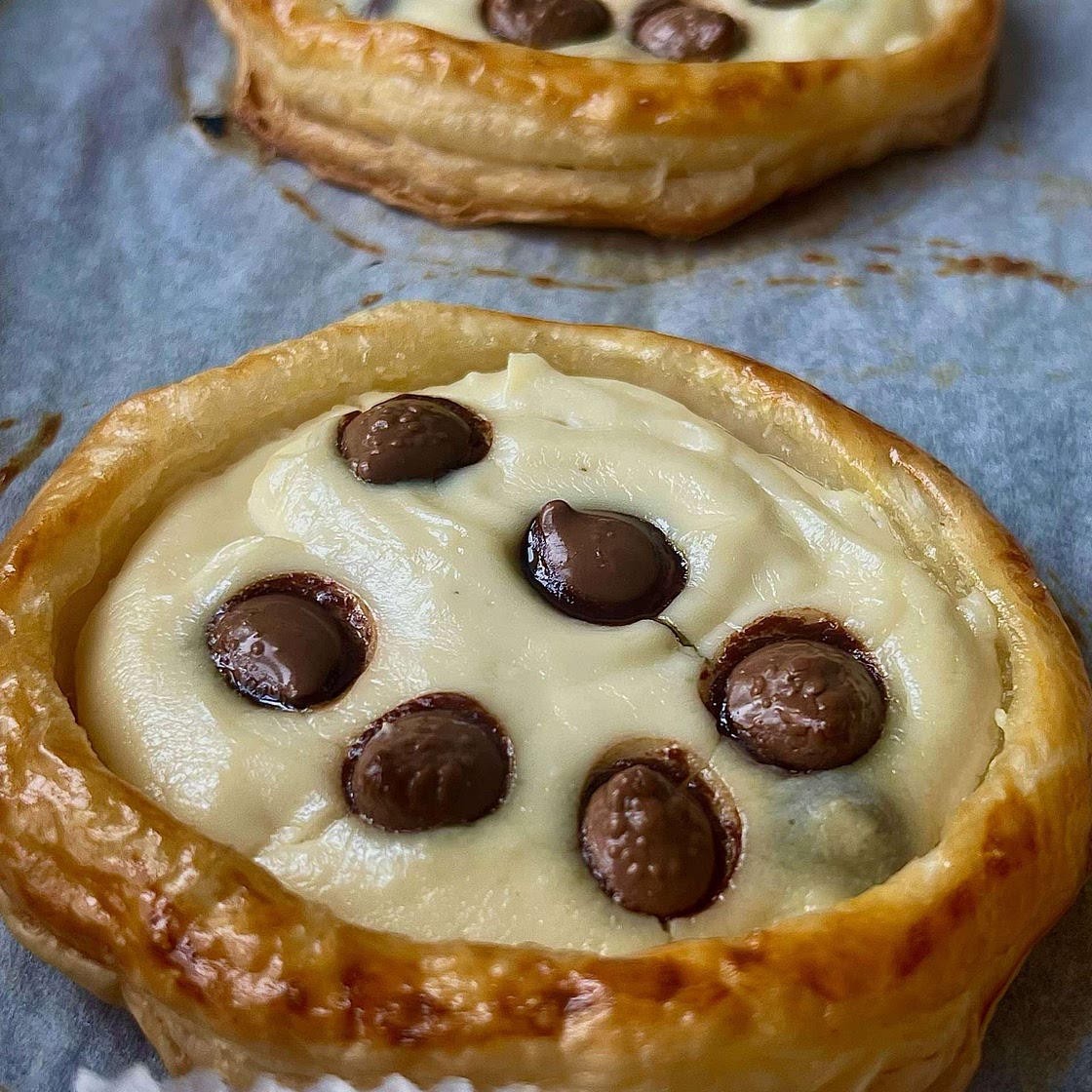 Chocolate Chip cream cheese puffs